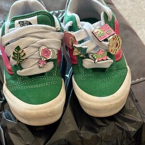 Vans Kids Sneakers in Green and Pink